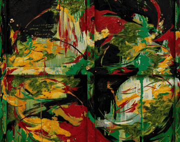 colourful abstract image - Detail of Michaela Yearwood-Dan, I and I. 