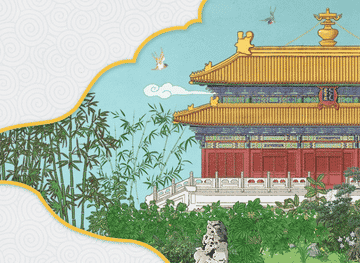  A digital drawing of the Forbidden Palace, Beijing
