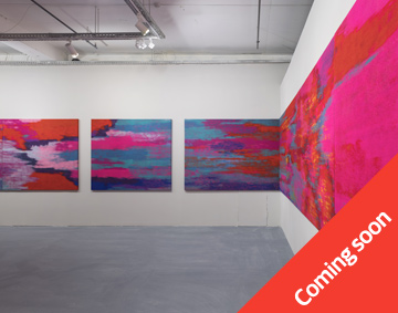 artwork featuring vivid colours in a white gallery space