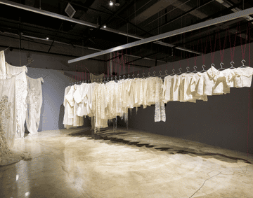 Install shot of Entangled and Woven